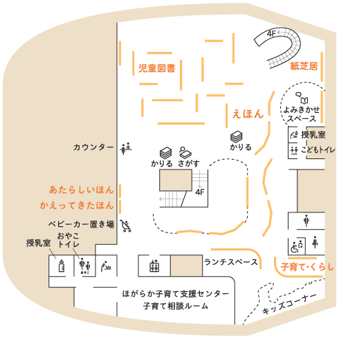 くろべ市民交流センター「あおーよ」 3階フロアマップ